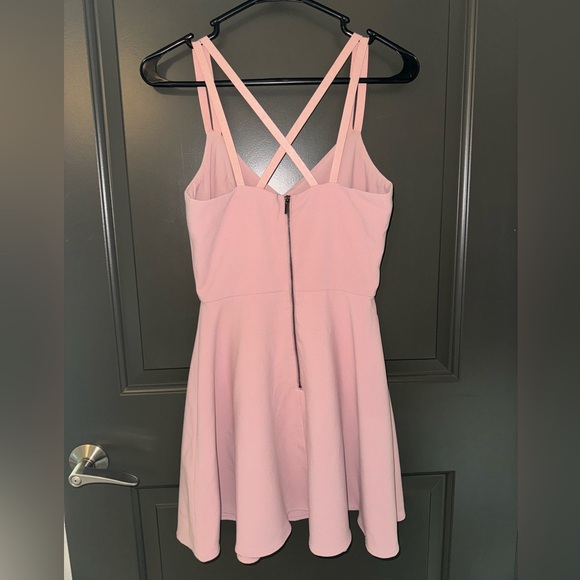 French Connection Womens Criss-Cross Back Flowy Cocktail Dress Pink Size 2 - Picture 3 of 11